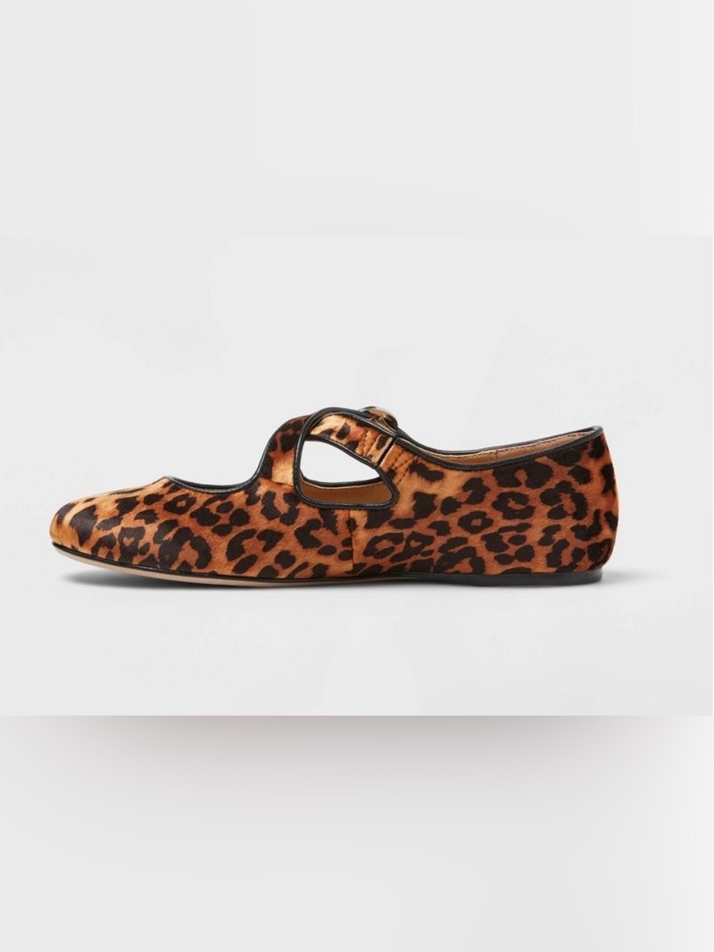 Women’s Tasmin Leopard Print Flats – a New Day™ Light Brown Size 6.5 - Picture 4 of 5